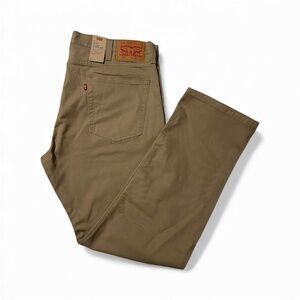 NEW! Levi's 513 Slim Straight Stretch Chinos Khaki Beige Pants Men's W38 L30 NWT